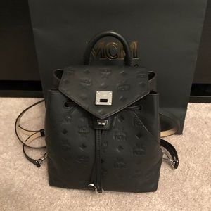 Mcm essential embossed backpack